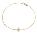 14K Yellow Gold Bracelet with 6-Point Star & Diamond Bezel