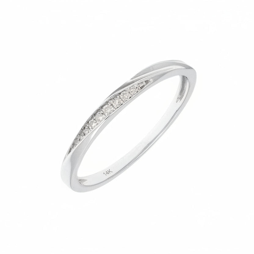 14K White Gold Diamonds Ring