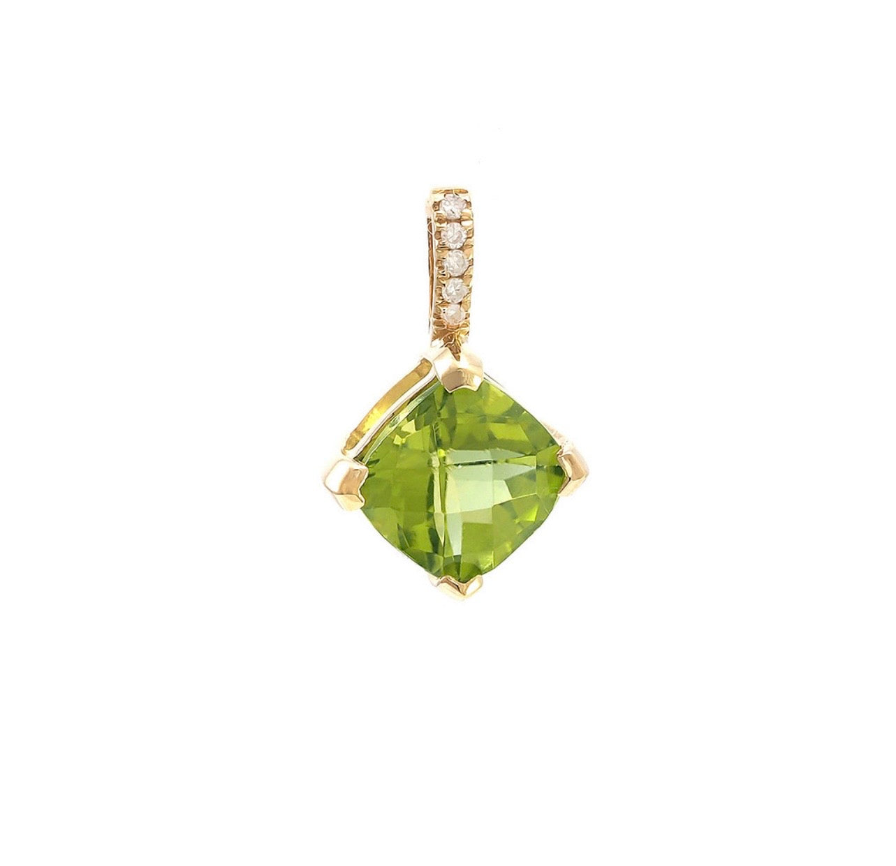 14K Yellow Gold Interchangeable Gemstone Pendant