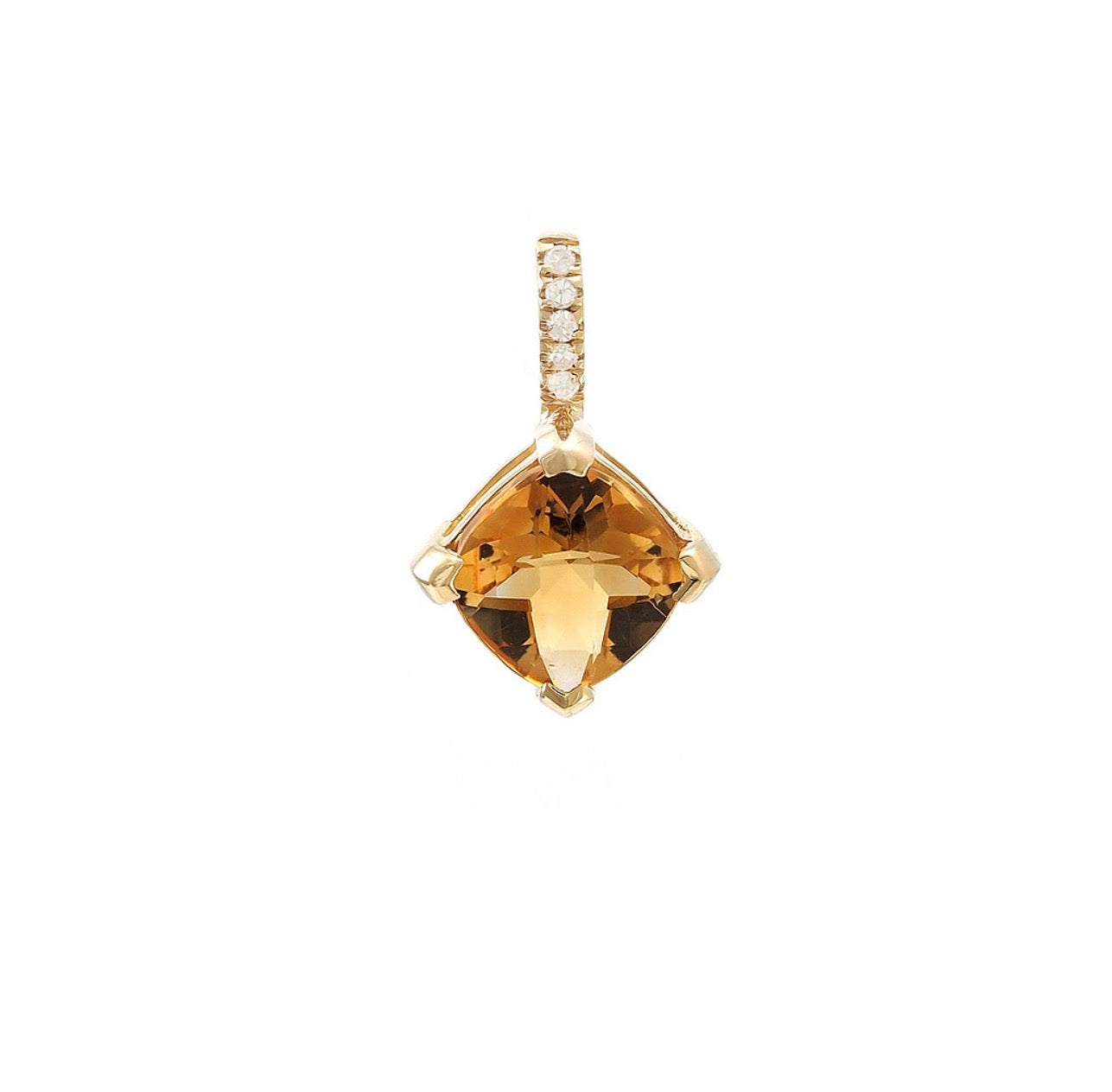 14K Yellow Gold Interchangeable Gemstone Pendant