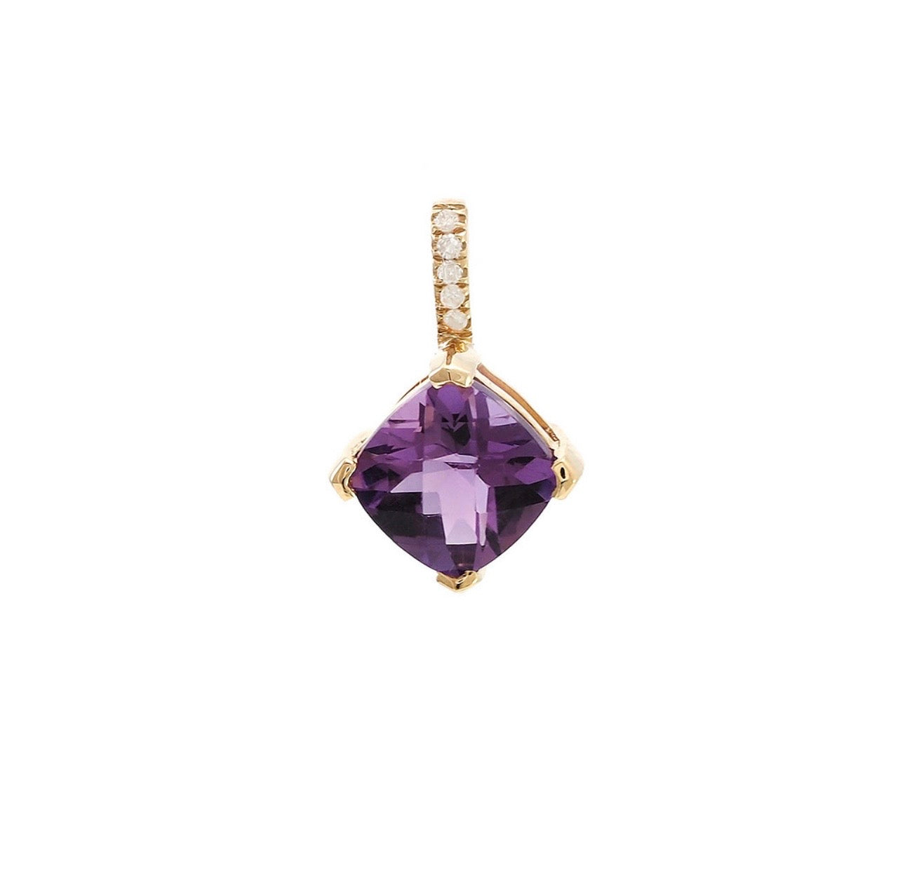 14K Yellow Gold Interchangeable Gemstone Pendant