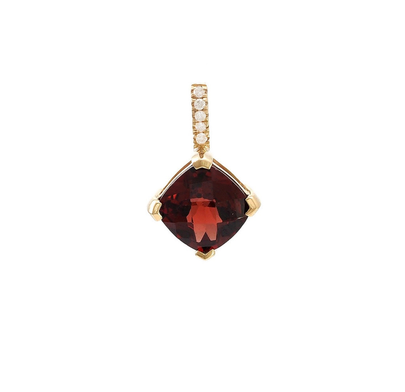 14K Yellow Gold Interchangeable Gemstone Pendant
