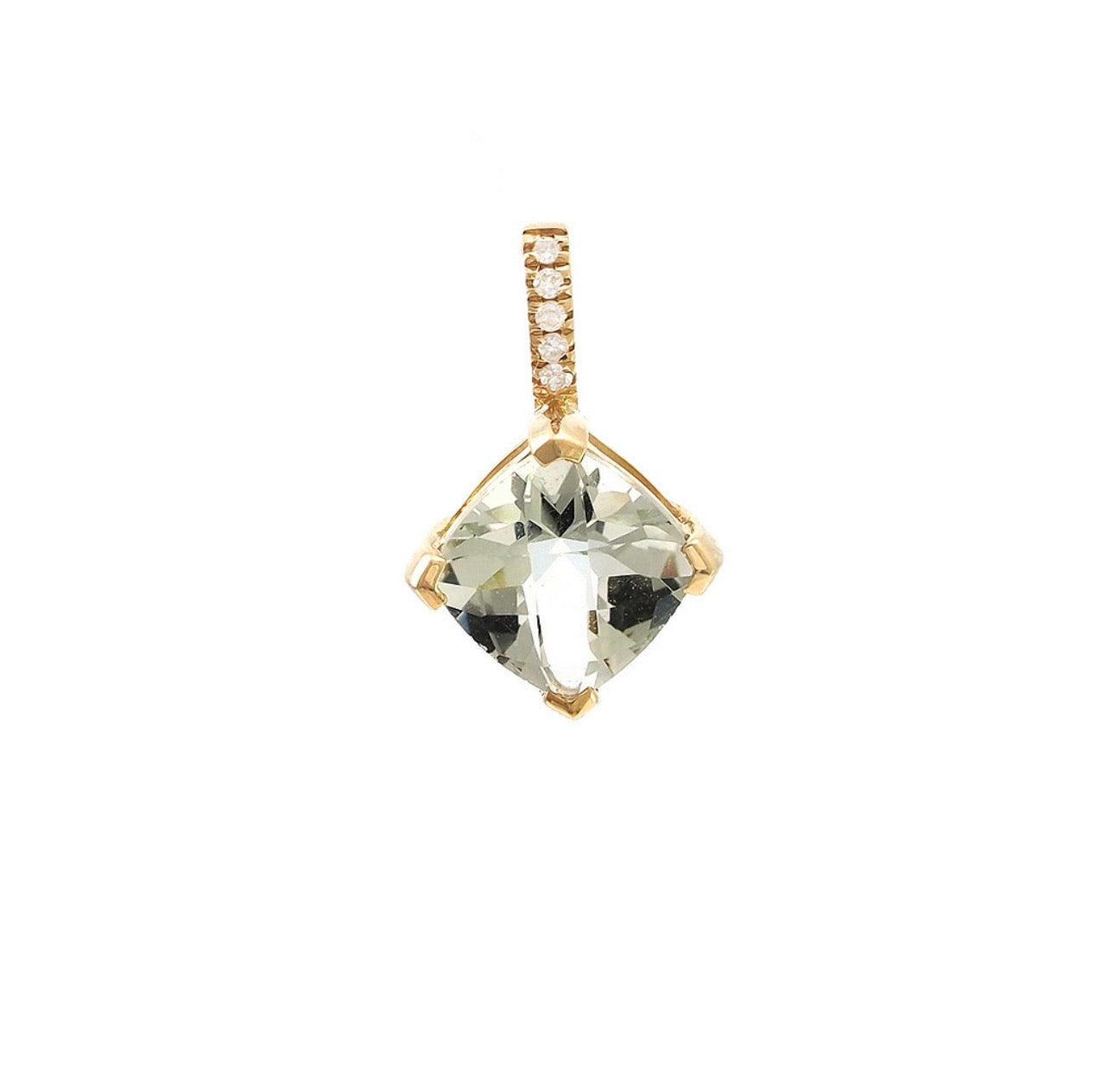 14K Yellow Gold Interchangeable Gemstone Pendant