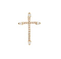 14K Yellow Gold Cross Pendant with Diamonds