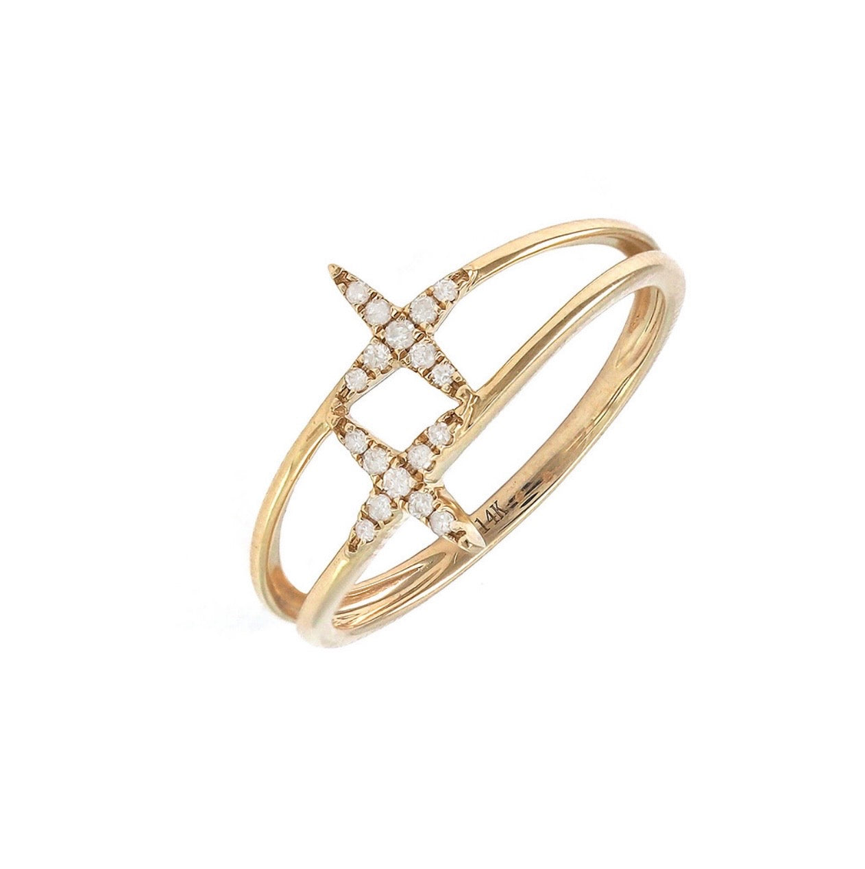 14K Yellow Gold Diamond Ring