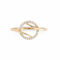 14K Yellow Gold Diamond Circle Ring