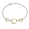 Sterling Silver Bangle Bracelet with Bezel Diamond – 3 Bands