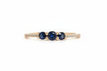 14K Yellow Gold Sapphire & Diamond Ring